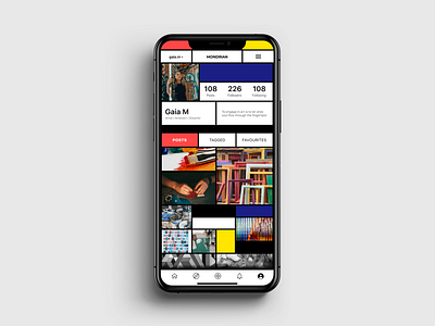 User Profile Page dailyui design mondrian ui design