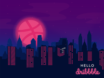 Hello Dribbble award winning client design digital hello dribbble illustration web