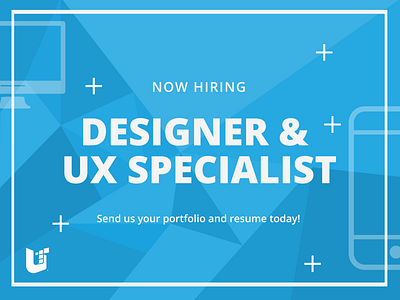 Designer & UX Specialist Role careers designer digital hiring job ux ux designer uxdtechnologies web