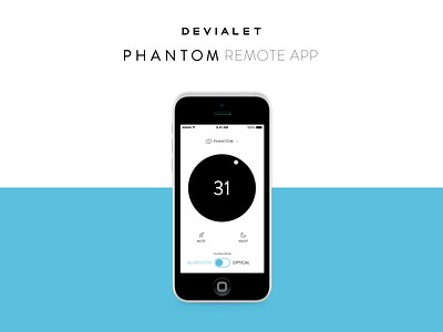 Devialet Phantom Remote App app design interaction design ui ux