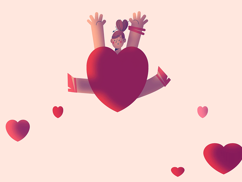 Bouncy 02 2d aae animation dynamic lighting girl heart moho valentines