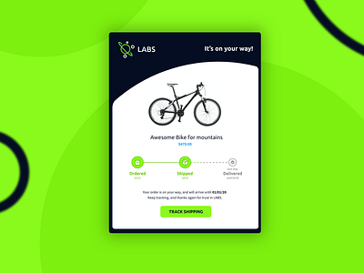 LABS - Email Receipt 017 17 adobe xd bike dailyui design email email marketing email receipt inspiration receipt resume shipping tracking ui