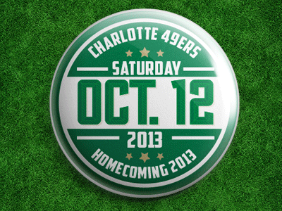 UNCC Homecoming pins charlotte college football pin uncc