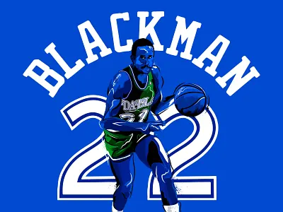 MAVS x BHM design illustration nba sports