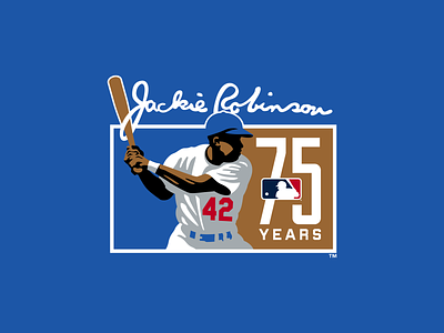 Jackie Robinson 75th baseball design jackie robinson logo mlb sports sports design