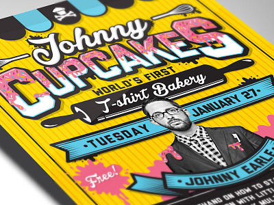 Johnny Cupcakes @UNCC college lecture poster unc charlotte