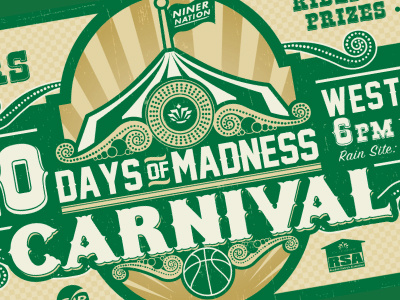 UNCC Days of Madness Ticket basketball carnival college ticket unc charlotte