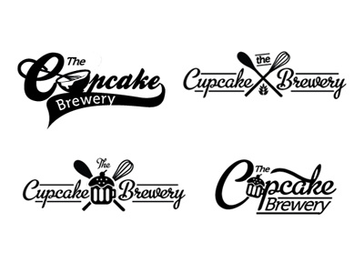 Cupcake Brewery Sketch beer brewery brittany davis cupcake food logo