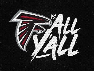 Falcons vs All Y'all atlanta football logo nfl sports sports design