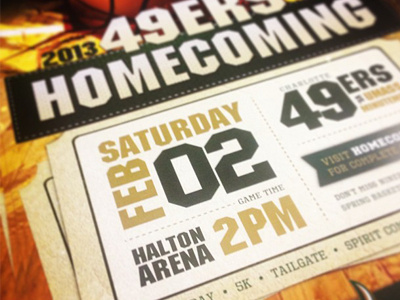 UNCC Homecoming 2013 basketball college homecoming poster unc charlotte