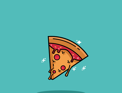 Pizza Icon design flat icon illustration logo minimal vector