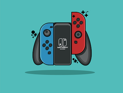 New Gameboy design flat icon illustration logo minimal vector