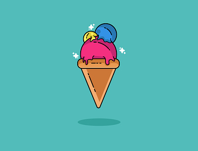 Ice Cream Icon #2 design flat icon illustration logo minimal vector