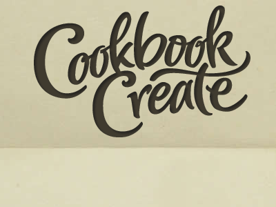 CookbookCreate Logo brown calligraphy earth tones logo tan