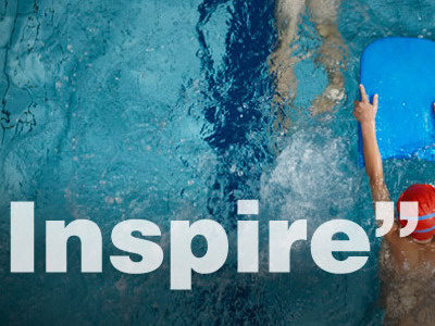 "I Inspire" photo slide typography