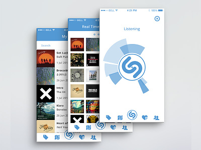 Shazam redesign app mobile redesign shazam ui ux