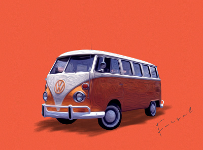 Volkswagen Illustration Painting II branding design illustration logo minimal typography vector