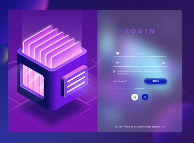 Login page web design glassmorphism neon design glassmorphism graphic design illustration neon light web webdesign