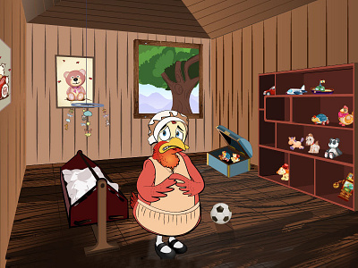 Character Illustration of Mrs. Hens 2d game design art cartoon character game hen illustration