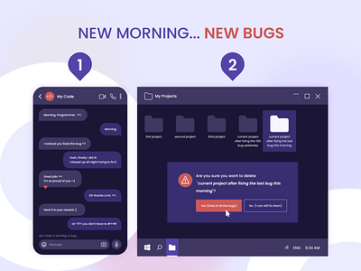 New morning.. new bugs graphic design ui