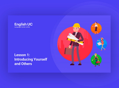 Online Class Presentation - English Course (Coursera) class course coursera creative design e learning english uc online presentation template university