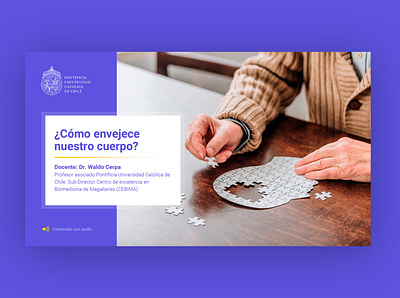 Online Class Presentation - Elderly Care Course class course creative design e learning online powerpoint template uc