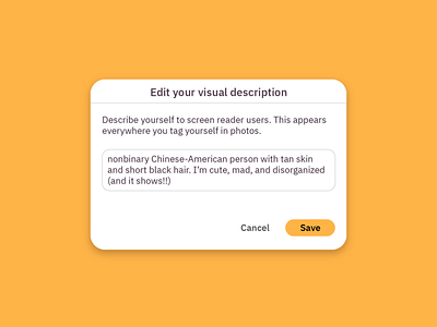 Edit your visual description accessibility alt text