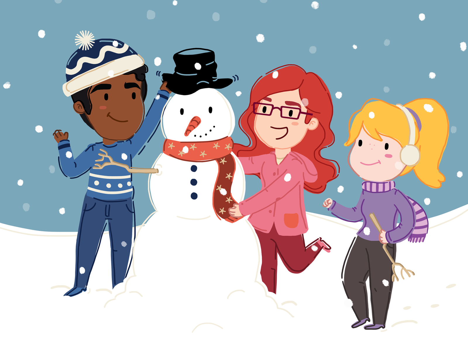 Snowman by Nel on Dribbble