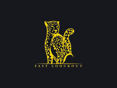 Fast Loockout animal company leopard logo logo design modern vector