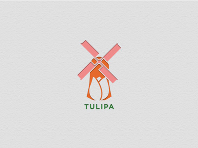 TULIPA branding business flamingo flower logo minimalis modern simple