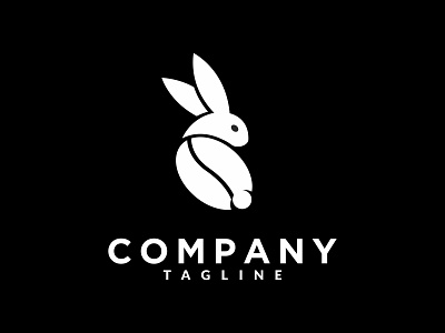 Coffee Rabbit design icon illustration logo