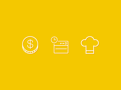 Cooking Icons 2 animation app chef coin dollar gif icon set ios oven recipes timer ui