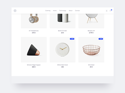 Design Shop design ecommerce electronics fashion furniture minimalism minimalistic shop ui website