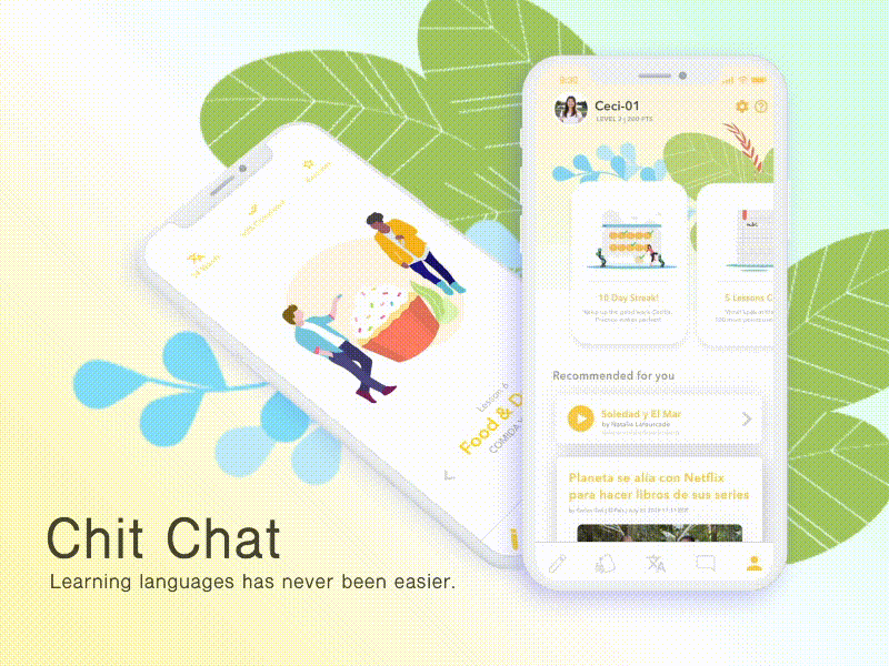 Chit Chat App adobe xd auto animate design illustration undraw