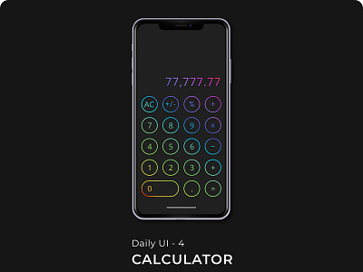 Calculator 100 days challenge 100 days of ui app branding design flat icon illustration minimal typography ui