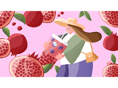 Pomegranate Pearl Fizz illustration 插图