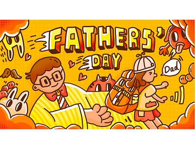 Fathers Day design illustration 插图