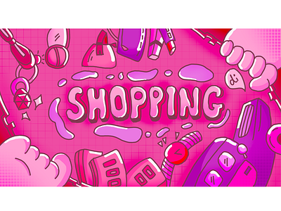 Shopping design illustration 插图