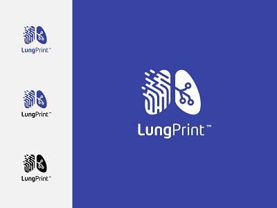lungprint abstract clean creative icon logo logodesign lung medical medicine print printing simple simple illustration vector web