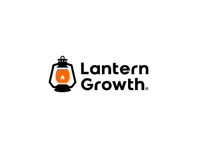 lanterngrowth clean creative design education graphics growth identity lantern light logo mark modern professional show simple tech technology way