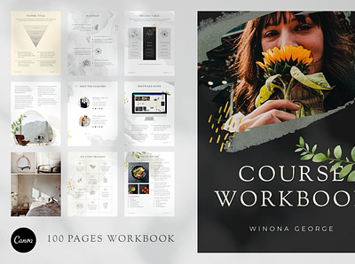 Canva Course Workbook | Winona canva lead magnet magazine workbook workbook template worksheet worksheet template