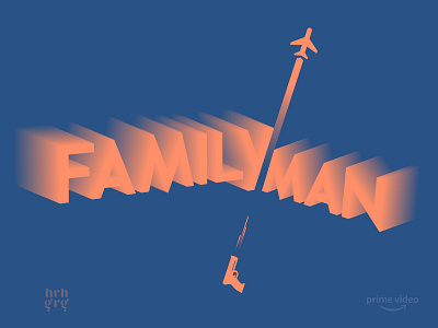Family Man - Minimal Poster adobe amazon amazonprime blend duotone illustration india manojbajpayee minimal modern poster typography webseries