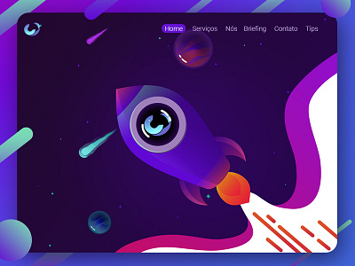 Illustration Header Website by Focatec design header illustration photoshop website