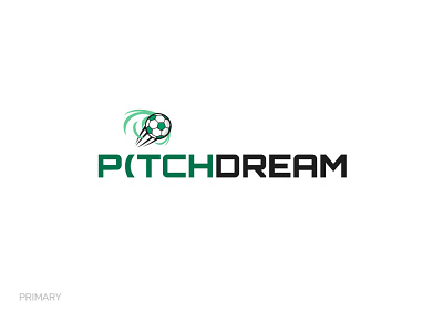 Pitchdream Logo ball brand and identity branding design football graphic green green logo icon logo logo design logotype pitch pitchdream soccer soccer logo sports sports logo vector