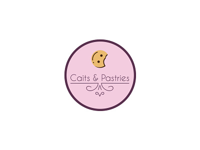 "Caits & Pastries" Logo bake cookie icon logo pastries sticker vector