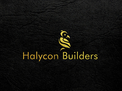 Halcyon Builders bird gold graphic icon logo logo a day logo design vector