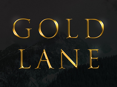 Gold Lane banner design gold logo photoshop typography