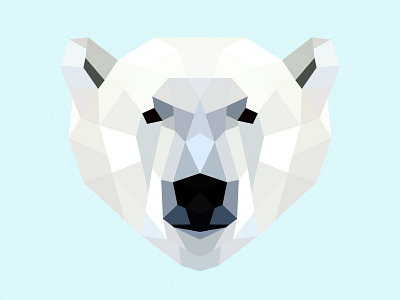 Polar Bear arctic bear ice low polar poly snow