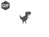 t rex pixel game