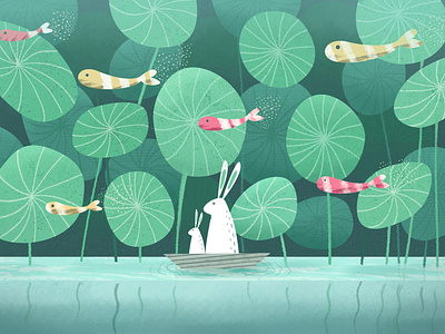 Rabbits in the Forest River by Haikal Candra on Dribbble